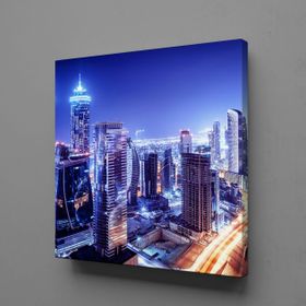 Technopa Dünyanın Ünlü Şehirleri Manzarası 100x100 cm Kanvas Tablo