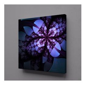 Technopa Eflatun Çiçek 25x25 cm Kanvas Tablo
