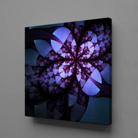 Technopa Eflatun Çiçek 90x90 cm Kanvas Tablo