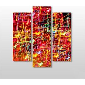 Technopa Elektrik Akım Çizgileri 111x120 cm Kanvas Tablo