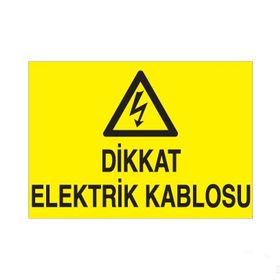 Technopa Elektrik Kablosu Uyarı Levhası