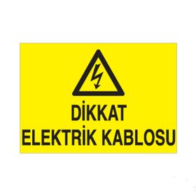 Technopa Elektrik Kablosu Uyarı Levhası