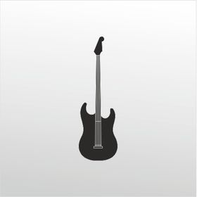 Technopa Elektro Gitar 20 cm Folyo Duvar Stickerı
