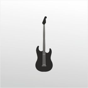 Technopa Elektro Gitar 70 cm Folyo Duvar Stickerı