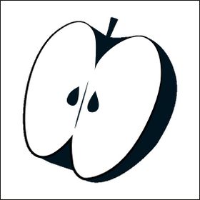 Technopa Elma 20 cm Folyo Duvar Stickerı