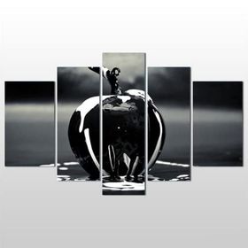 Technopa Elma Siyah 105x60 cm Kanvas Tablo