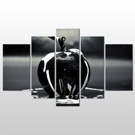 Technopa Elma Siyah 122x70 cm Kanvas Tablo