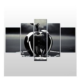 Technopa Elma Siyah 172x100 cm Kanvas Tablo