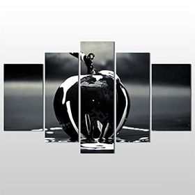 Technopa Elma Siyah 208x120 cm Kanvas Tablo