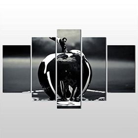Technopa Elma Siyah 208x120 cm Kanvas Tablo
