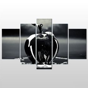 Technopa Elma Siyah 260x150 cm Kanvas Tablo