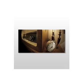 Technopa Eski Radyo 80x40 cm Kanvas Tablo