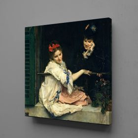Technopa Fransız Kadınları 30x30 cm Kanvas Tablo