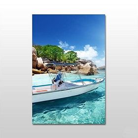 Technopa Gemi Deniz 40X20 cm Kanvas Tablo
