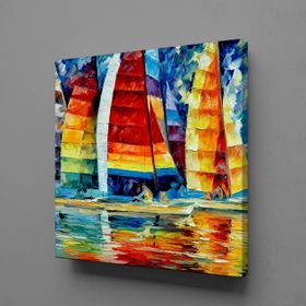 Technopa Gemiler Temalı 80x80 cm Kanvas Tablo