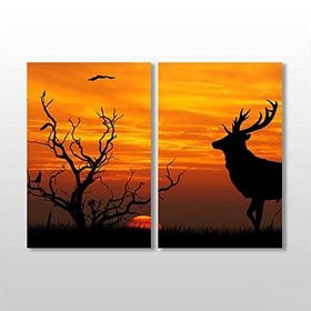 Technopa Geyik 100x90 cm Kanvas Tablo