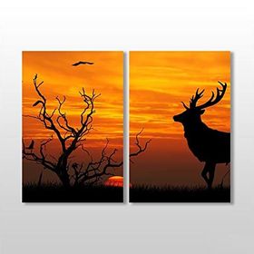 Technopa Geyik 70x60 cm Kanvas Tablo