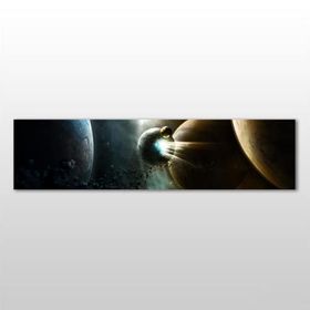Technopa Gezegen 300x100 cm Kanvas Tablo