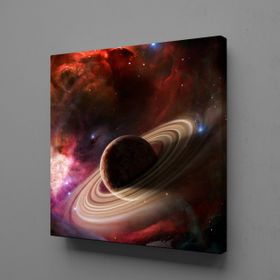 Technopa Gezegen Temalı 110x110 cm Kanvas Tablo