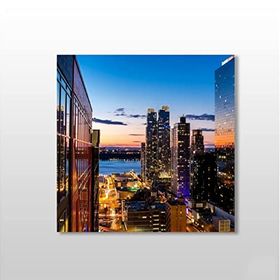 Technopa Gökdelen Manzarası 140x140 cm Kanvas Tablo
