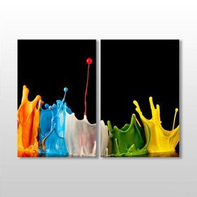 Technopa Gökkuşağı Renkleri 100x90 cm Kanvas Tablo