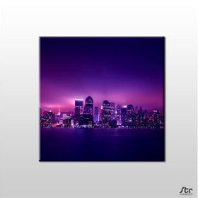 Technopa Gökyüzü Mor 140x140 cm Kanvas Tablo