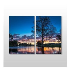 Technopa Göl Manzara 40x30 cm Kanvas Tablo