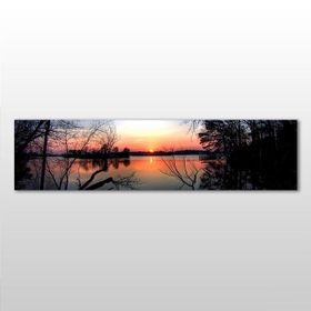 Technopa Göl Manzarası 120x40 cm Kanvas Tablo