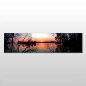 Technopa Göl Manzarası 180x60 cm Kanvas Tablo
