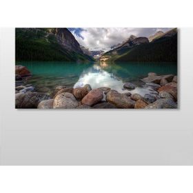 Technopa Göl Manzarası 220x110 cm Kanvas Tablo