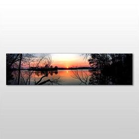 Technopa Göl Manzarası 240x80 cm Kanvas Tablo