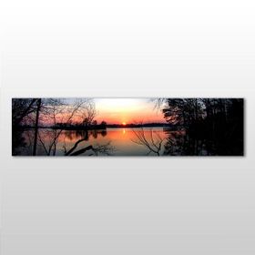 Technopa Göl Manzarası 240x80 cm Kanvas Tablo