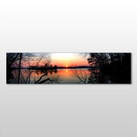 Technopa Göl Manzarası 240x80 cm Kanvas Tablo