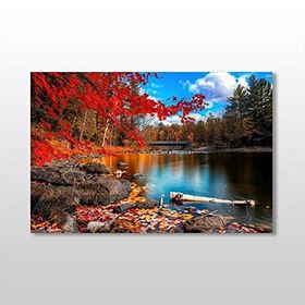 Technopa Göl Manzarası 60x40 cm Kanvas Tablo