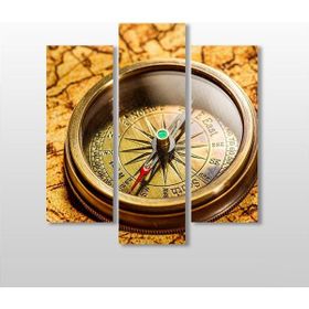Technopa Gold Pusula 97x100 cm Kanvas Tablo