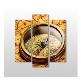 Technopa Gold Pusula 97x100 cm Kanvas Tablo