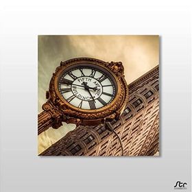Technopa Gold Saat Kulesi 120x120 cm Kanvas Tablo