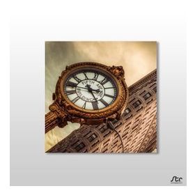 Technopa Gold Saat Kulesi 40x40 cm Kanvas Tablo