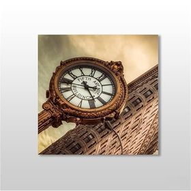 Technopa Gold Saat Kulesi 50x50 cm Kanvas Tablo