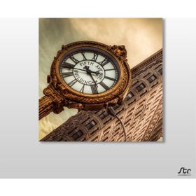 Technopa Gold Saat Kulesi 90x90 cm Kanvas Tablo