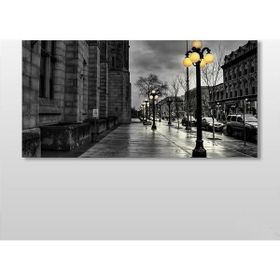 Technopa Gold Sokak Lambası 220x110 cm Kanvas Tablo