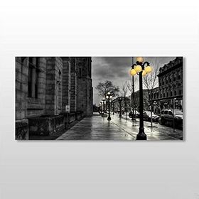 Technopa Gold Sokak Lambası 220x110 cm Kanvas Tablo