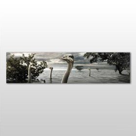 Technopa Göldeki Ördekler 180x60 cm Kanvas Tablo