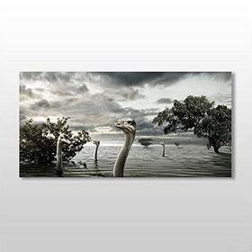 Technopa Göldeki Ördekler 60x30 cm Kanvas Tablo