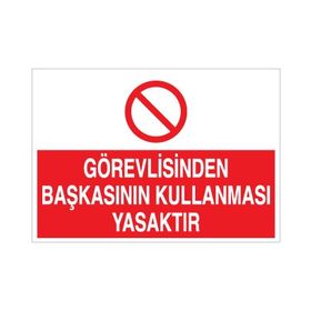 Technopa Görevliden Başkasının Kullanması yasaktır.. Uyarı Levhası