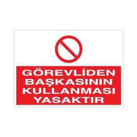 Technopa Görevliden Başkasının Kullanması yasaktır.. Uyarı Levhası