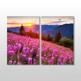 Technopa Gri Çerçeve Akasya Ve Muhteşem Doğa 90x80 cm Kanvas Tablo