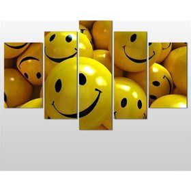 Technopa Gülen Emojiler 140x80 cm Kanvas Tablo