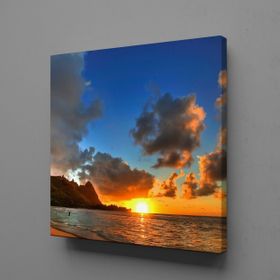 Technopa Gün Batımı 100x100 cm Kanvas Tablo