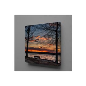 Technopa Gün Batımı Manzarası 25x25 cm Kanvas Tablo
